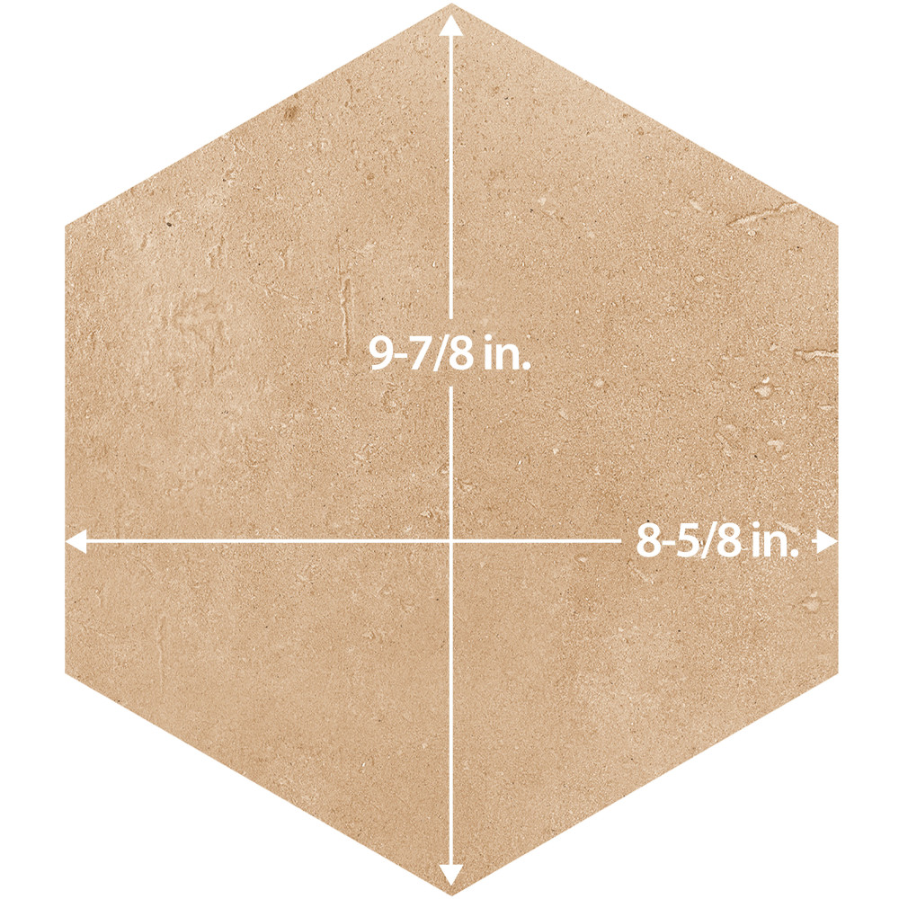 Atlas Hex Cotto 8-5/8 in. x 9-7/8 in. Porcelain Floor and Wall Tile