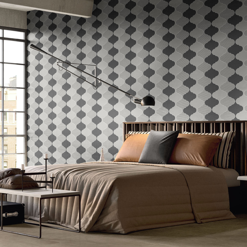 Apreggio Rondo Provenzal Grey 6-1/4 in. x 12-3/4 in. Porcelain Floor and Wall Tile