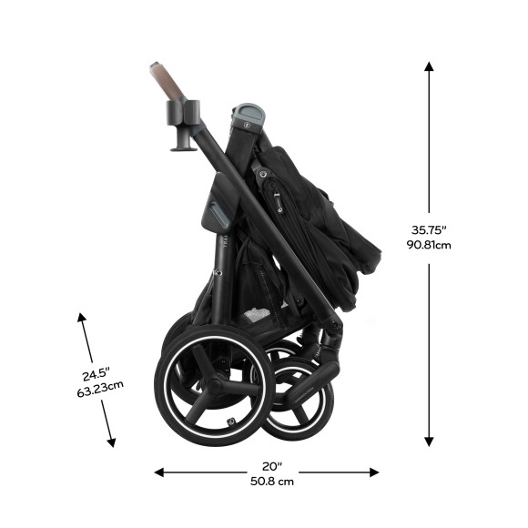 Transformer Stroller to Wagon dimensions diagram