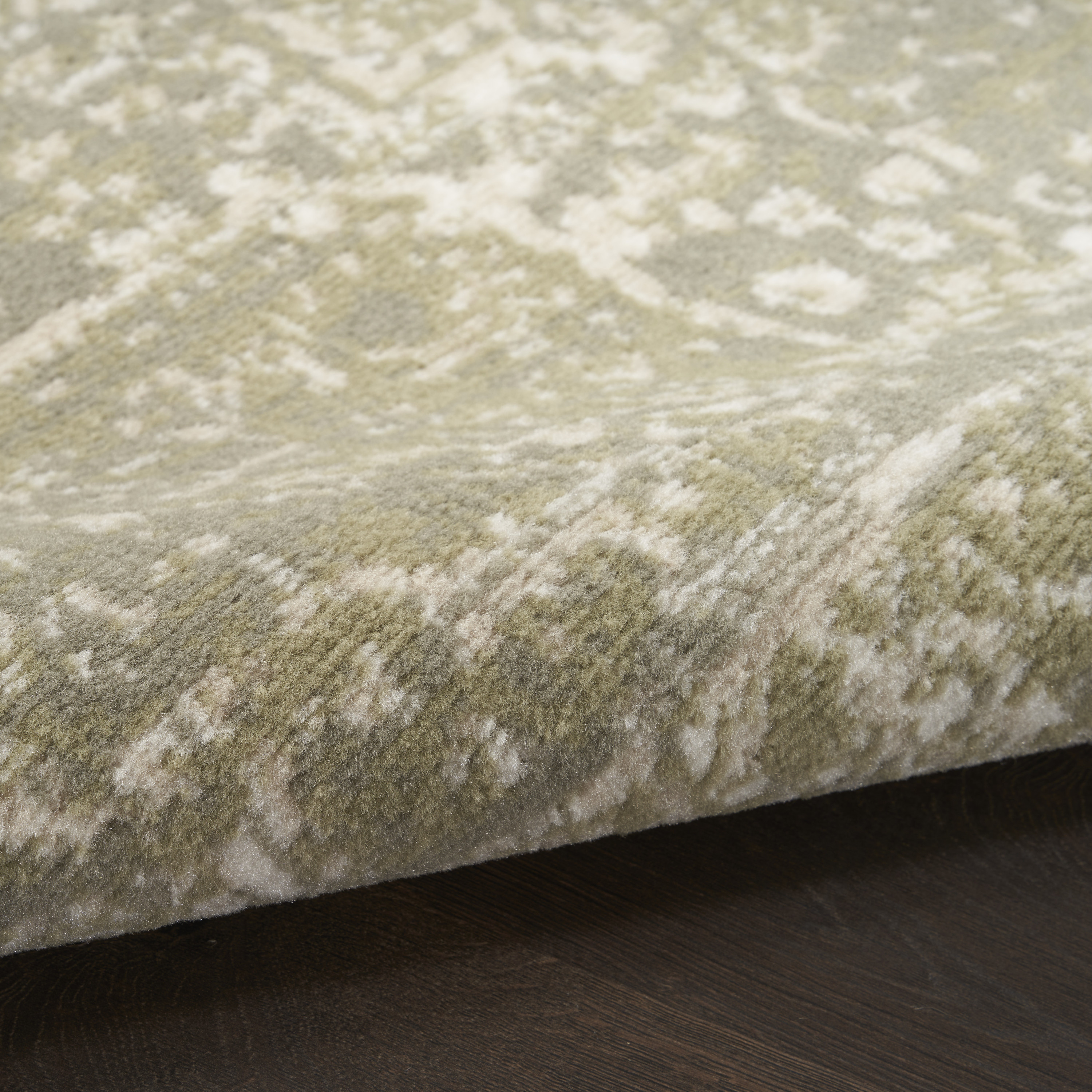 Nourison Grafix 2' x 6' Olive Vintage Indoor Rug