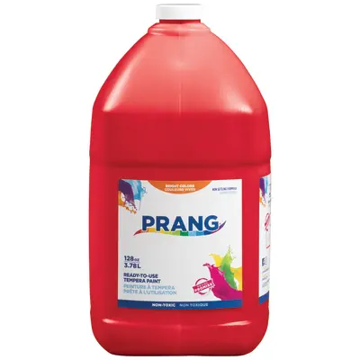 Prang Ready-to-Use Tempera Paint, Red, 1 Gal., 1 Count