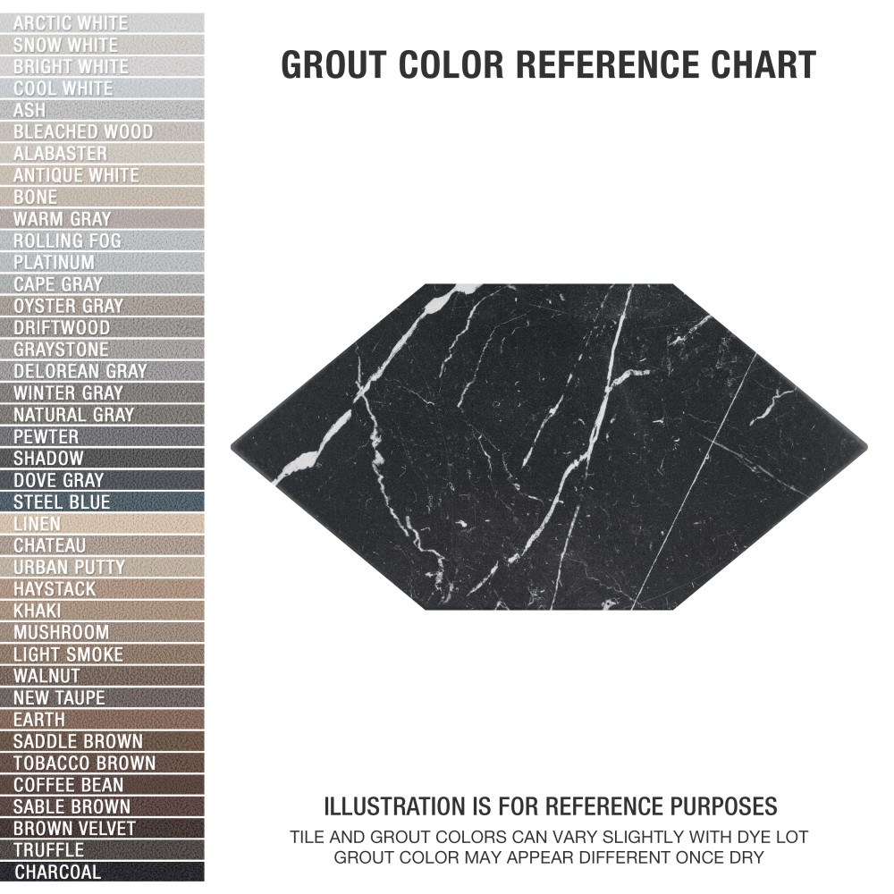 Timeless Marquina Kayak 6-1/2 in. x 12-1/2 in. Porcelain Floor and Wall Tile