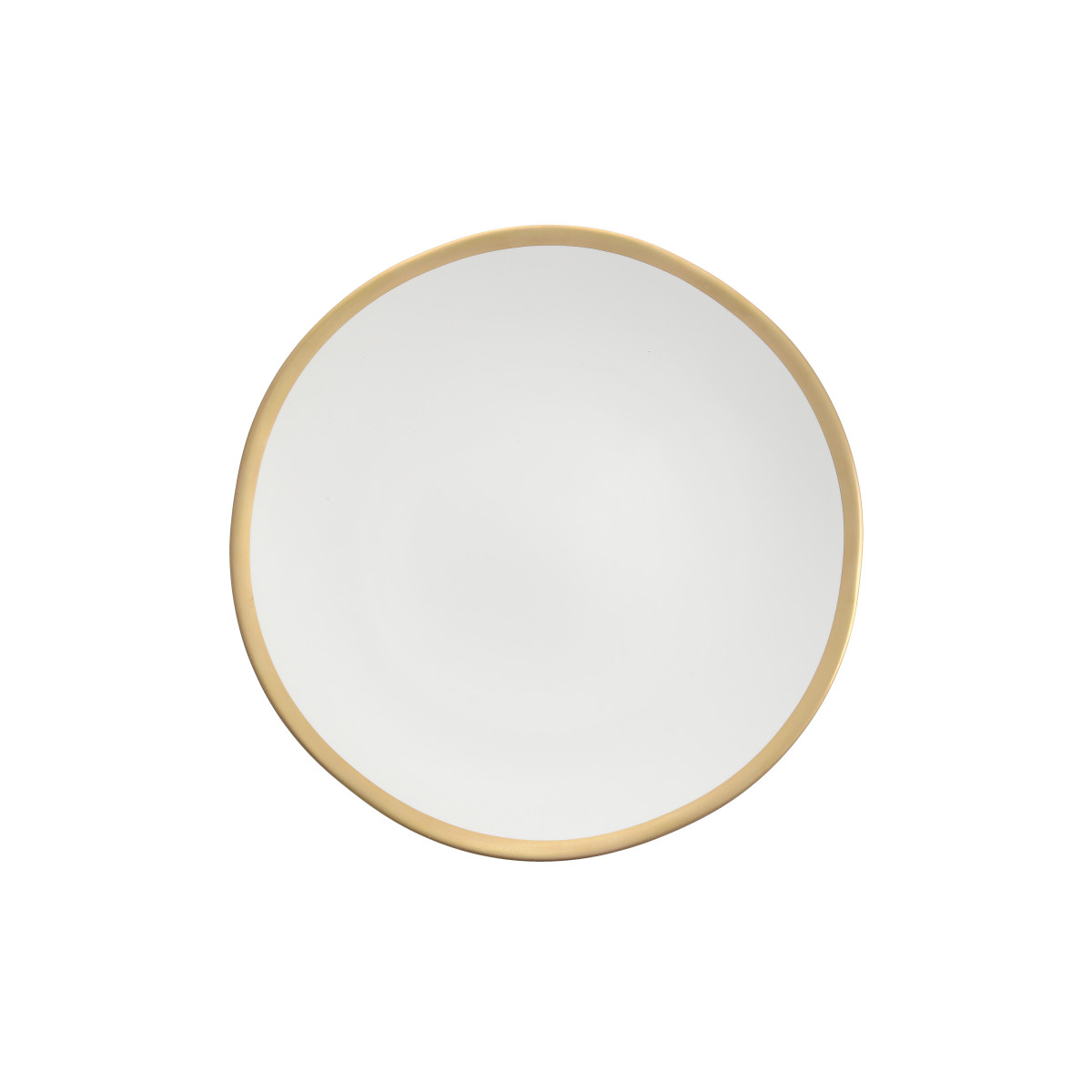 Heirloom Gold Band Linen Dinner Plate 10.75"