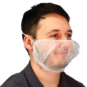 Impact, Safety Zone®, Polypropylene Beard Cover, One-Size-Fits-All, White