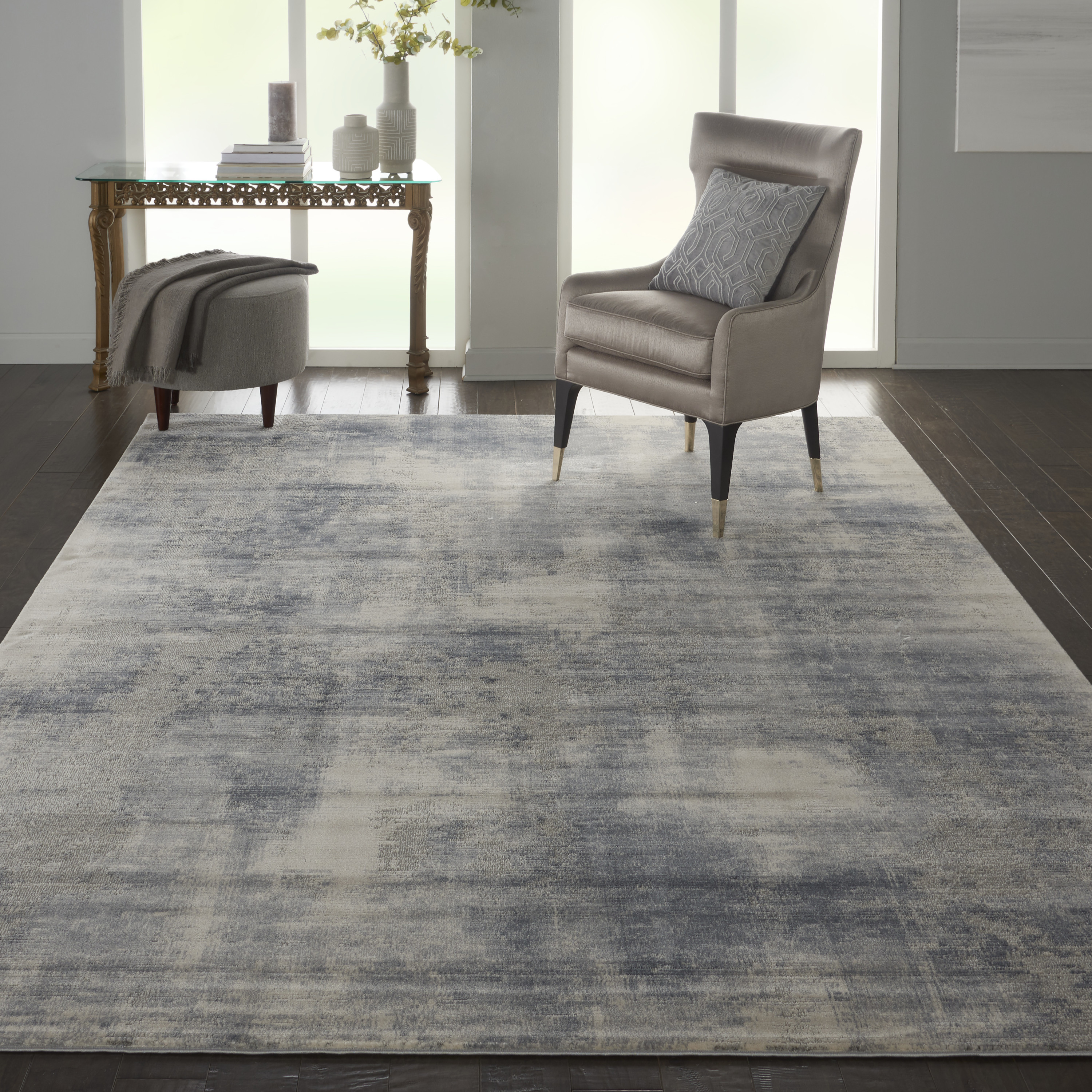 Nourison Rustic Textures 9'3" x 12'9" Blue Ivory Modern Indoor Rug