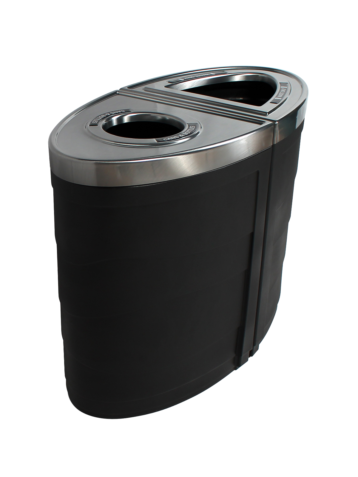 EVOLVE – Double – Kit – Cans & Bottles-Waste – Circle-Full – Black