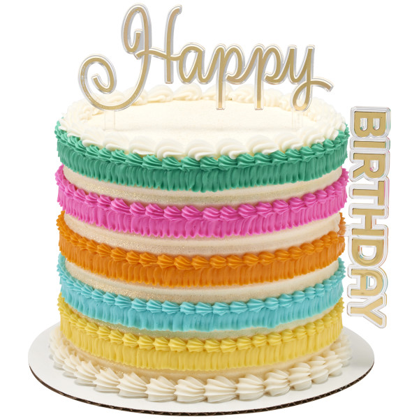 Happy Birthday Gold Vertical Layon