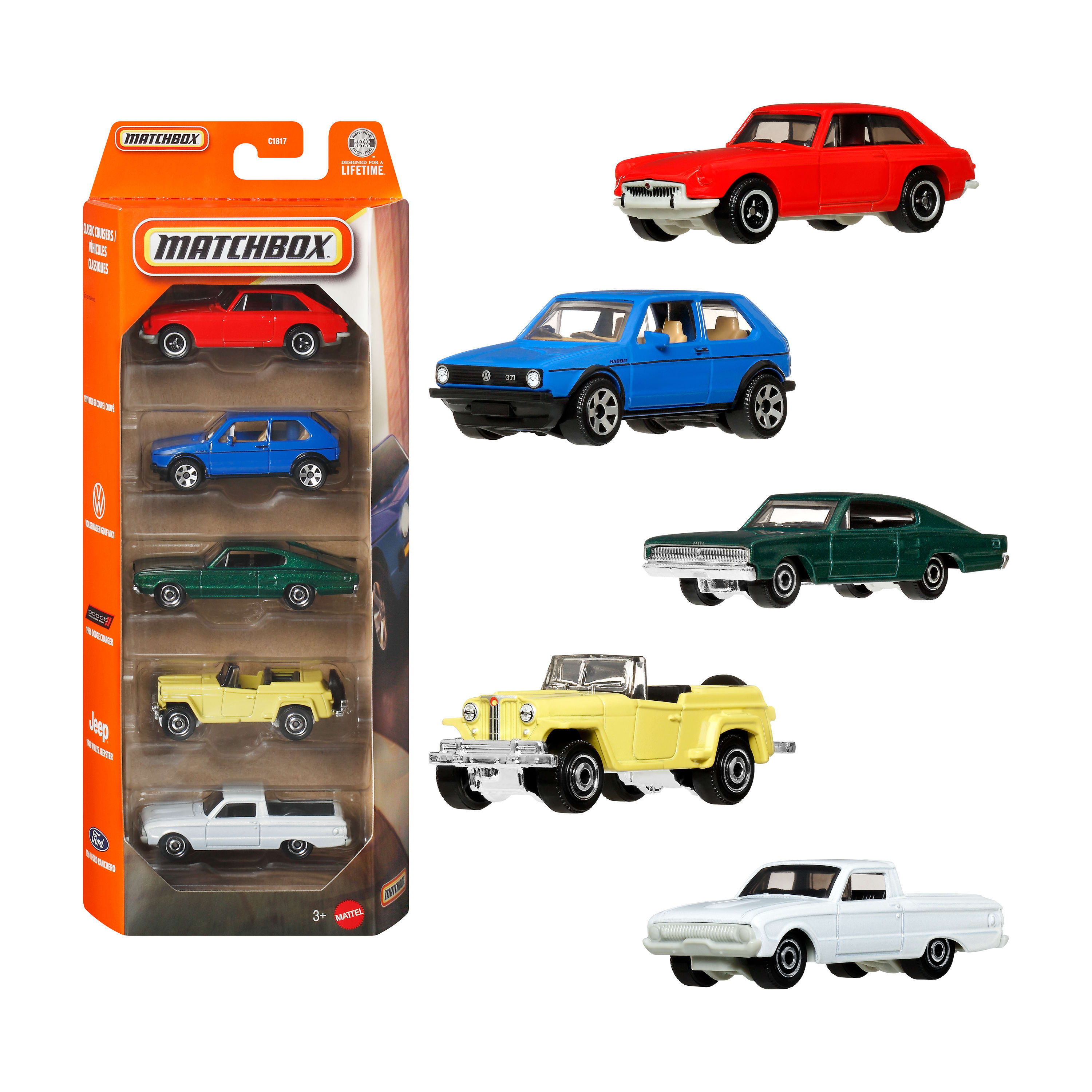 Matchbox 5 Car Collector Die-Cast Vehicle Pack (Styles May Vary)