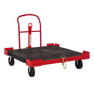 Rubbermaid Commercial, Towable Pallet Cart, 50" X 50", Red/Black