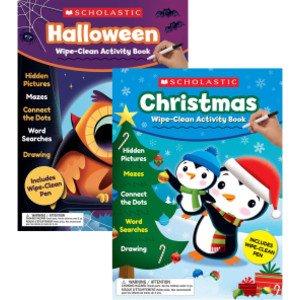 Holiday Wipe-Clean Activity Book Bundle
