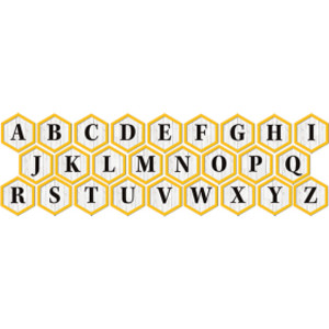 The Hive Deco Letters, 96 Characters