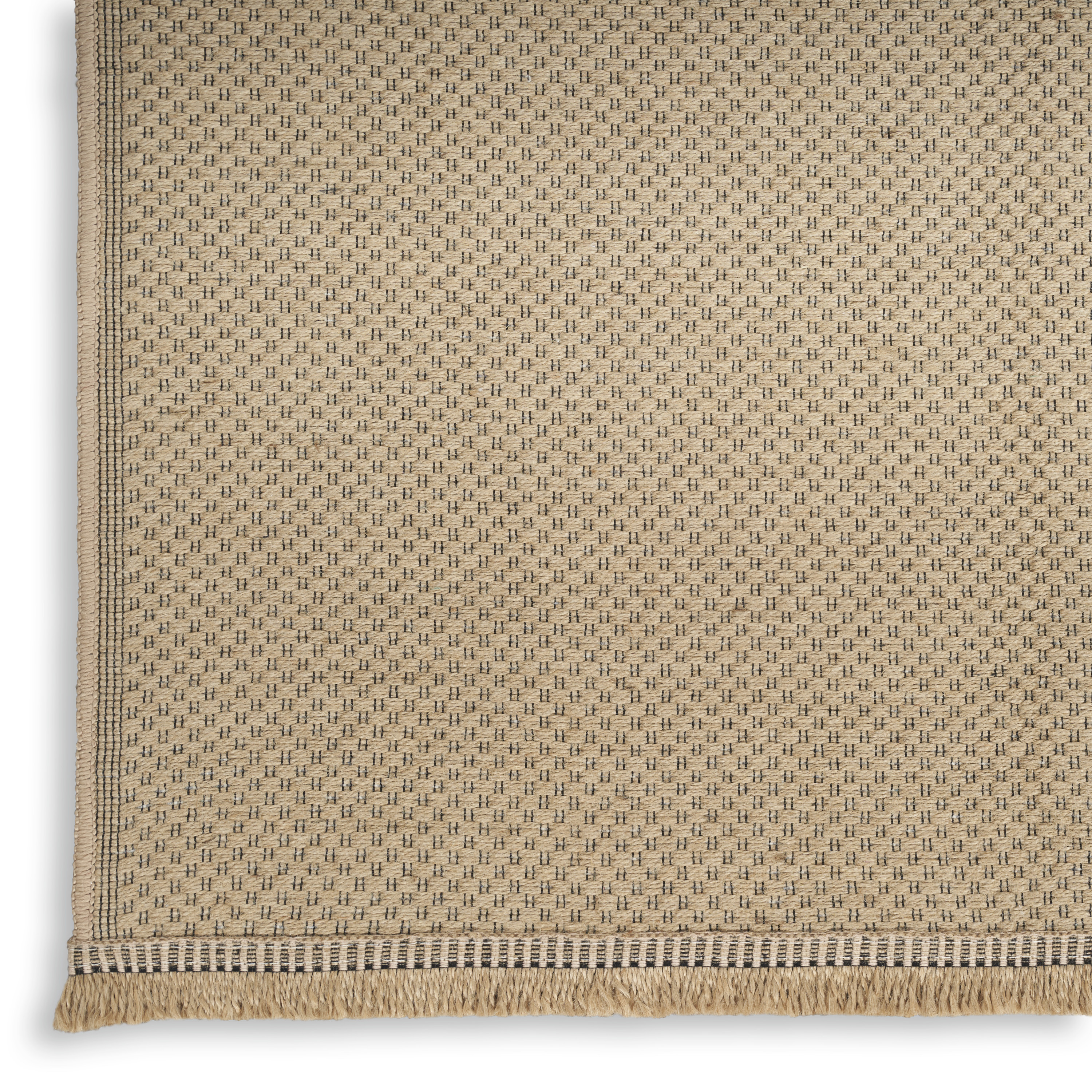 Nourison Washable Jute 5'3" x 7'3" Natural Modern Indoor Rug