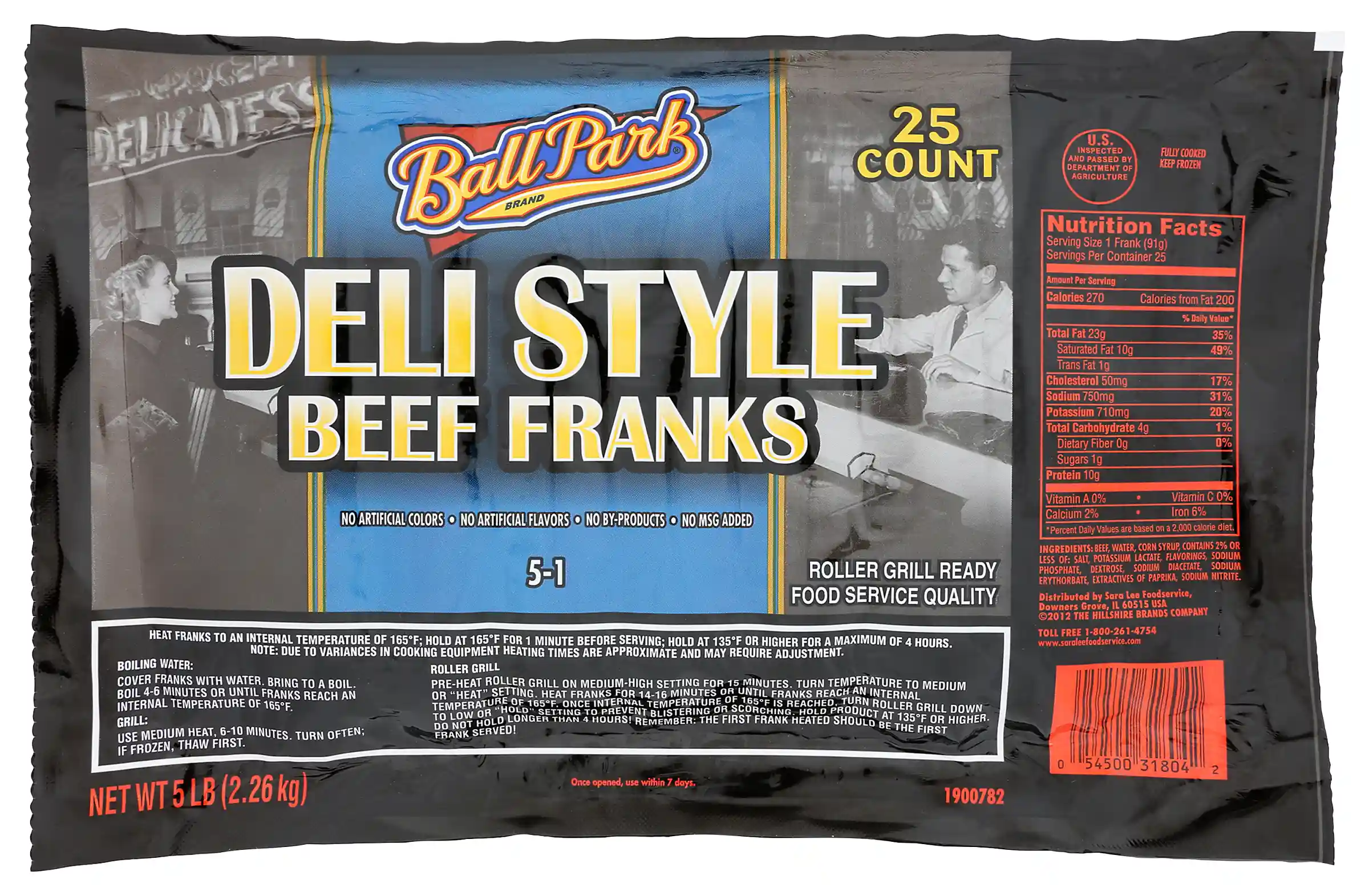 Ball Park® Deli Style Beef Franks, 5:1, 6 inches_image_21