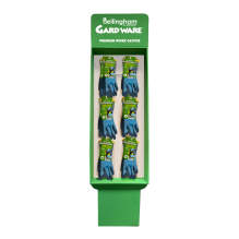 Bellingham Free Standing Corrugated 6 Peg Display Gard Ware® Latex Palm Garden Glove, 72 Pairs