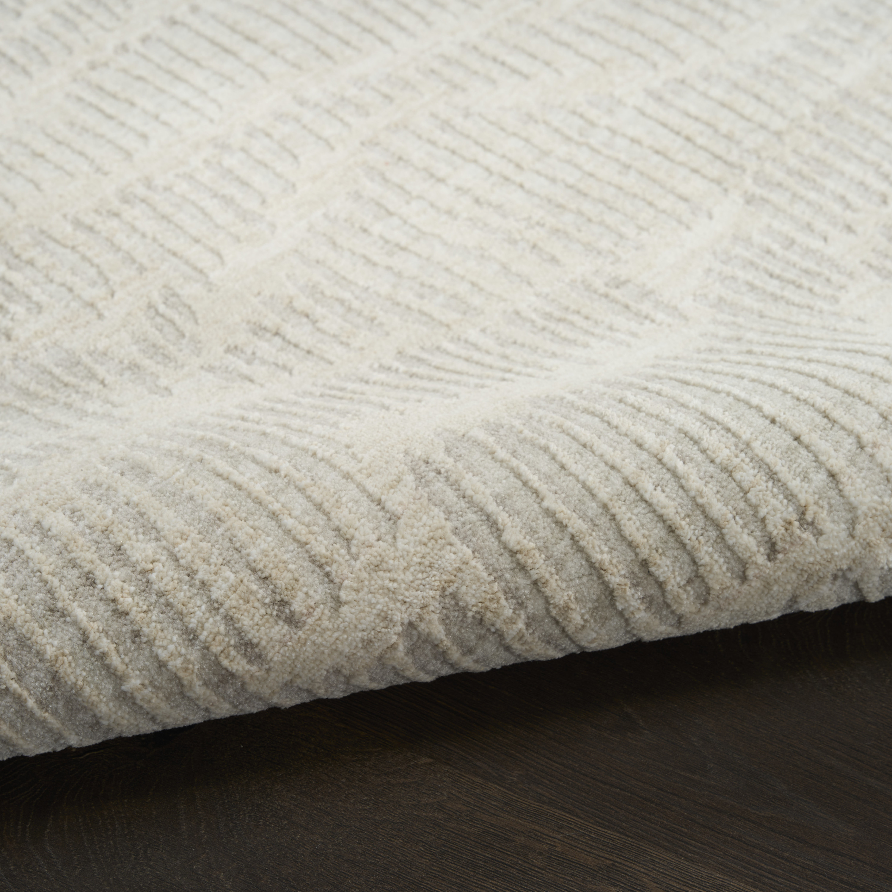Calvin Klein CK079 Notes 7'10" x 9'10" Ivory Silver Modern Indoor Rug