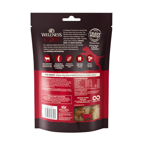 Wellness CORE Healthy Joints Beef & Chicken Meal back packaging