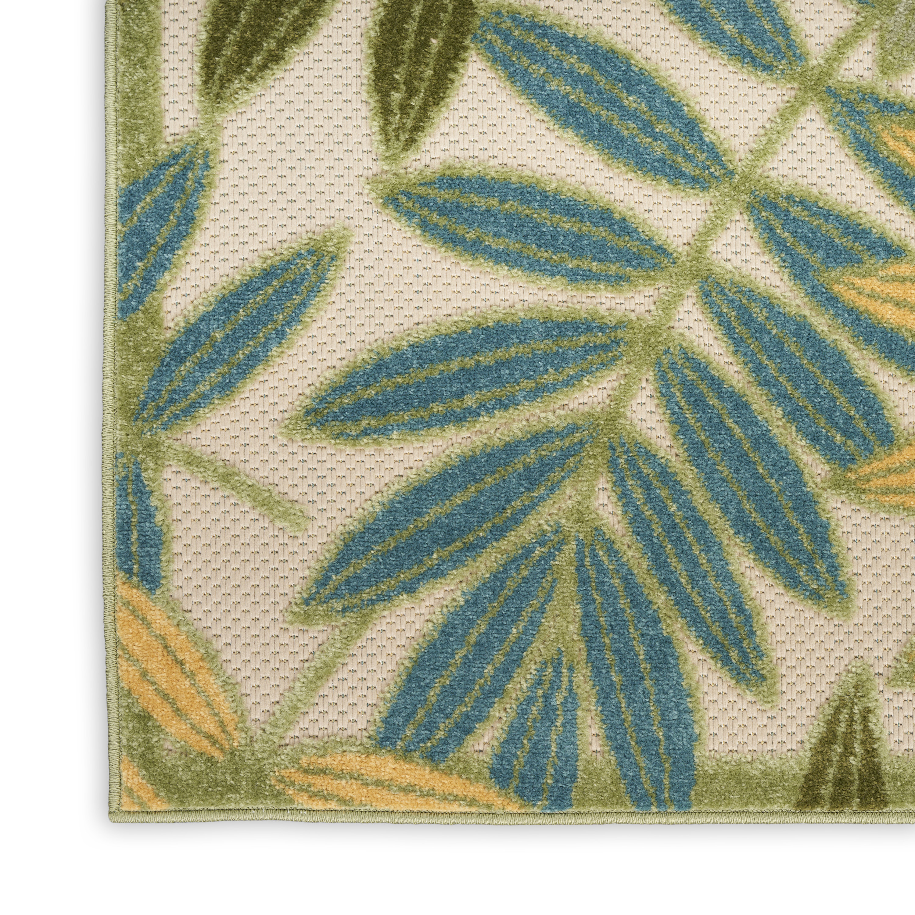 Nourison Aloha 2' x 6' Green Multicolor Outdoor Rug