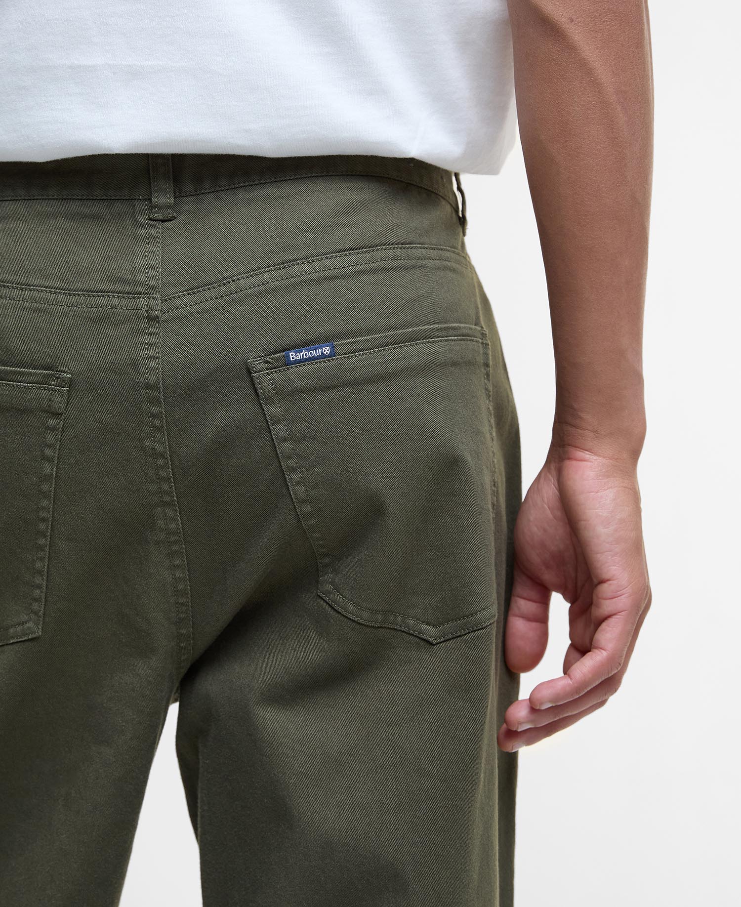 Washed Stretch Regular Trousers image number 3