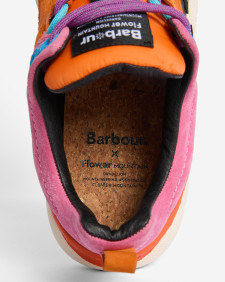 Barbour x Flower Mountain Back Country Uni Trainers Pink Khaki