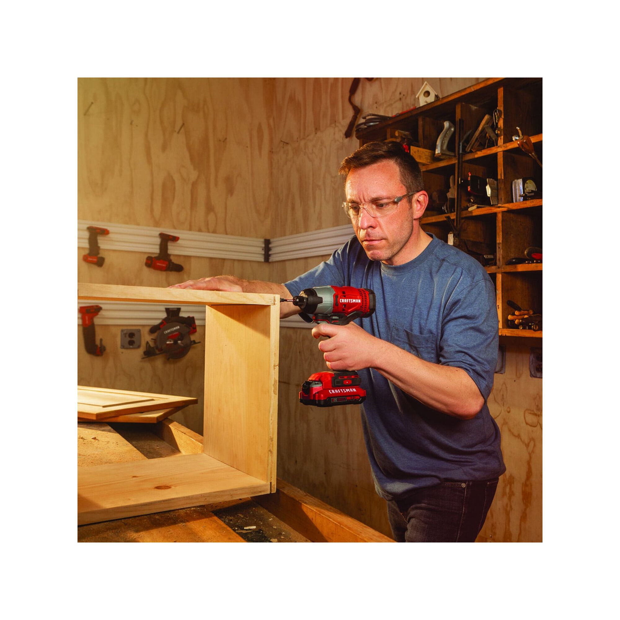 View of CRAFTSMAN Combo Kits: Power Tools  being used by consumer