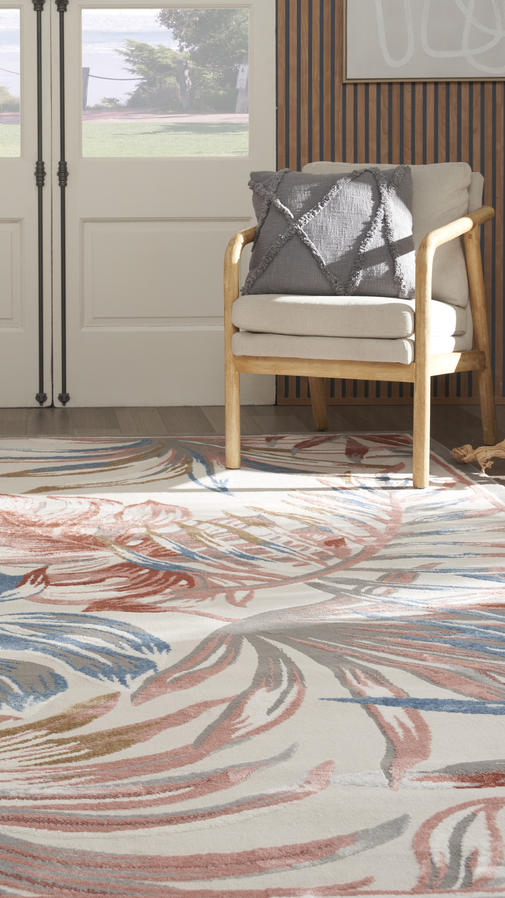 Nourison Seaside 5'3" x 7'3" Multicolor Tropical Indoor Rug