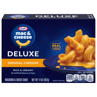 Kraft Deluxe Original Macaroni & Cheese Dinner, 14 oz Box