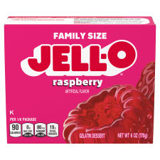 JELL-O Raspberry Gelatin Dessert, 6 oz Box