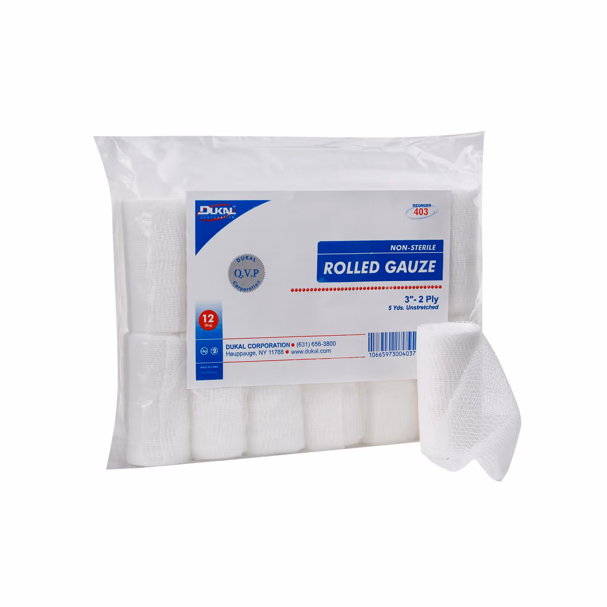 Dukal™ Conforming Bandage, 3 Inch x 5 Yard, Two-Ply
