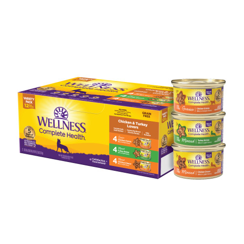 Wellness Complete Health Variety Pack Chicken & Turkey Lovers Front packaging