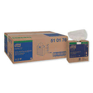 Tork, W24, 1 ply, 8.46"x16.13", Nonwoven Fabric, Industrial Wipers, White