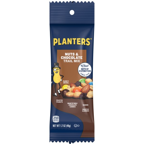 PLANTERS(r) Trail Mix Tube 108/1.7oz . C1CB - Front Center Inner Pack (Hi Res)