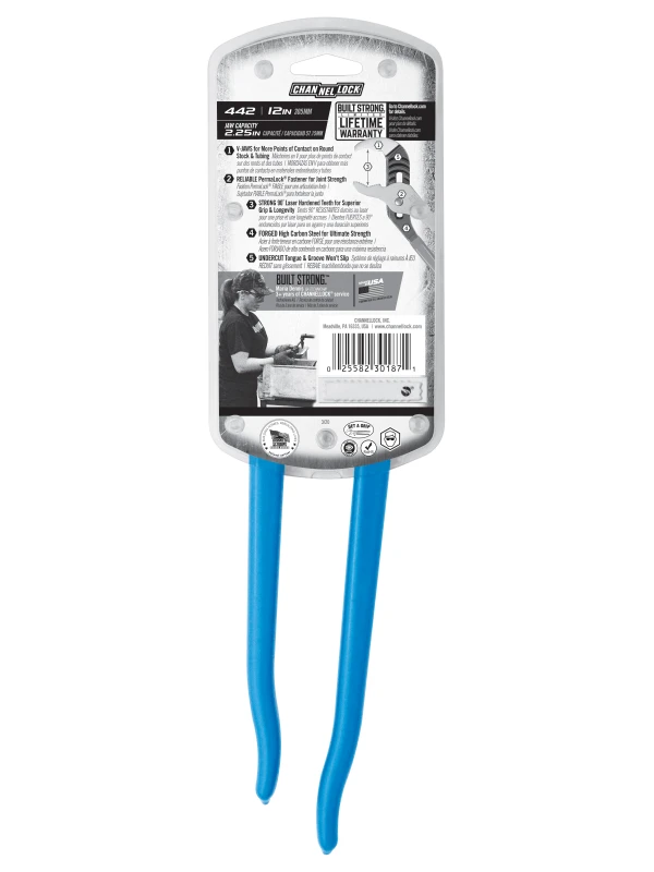 442 12-inch V-Jaw Tongue & Groove Pliers
