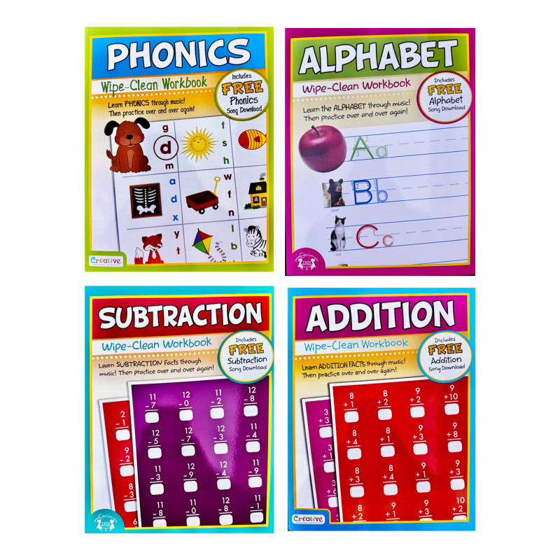 Wipe-Clean Workbook Set 2, 4 Books
