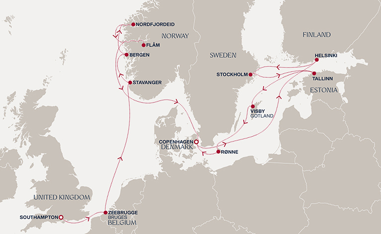 Itinerary map