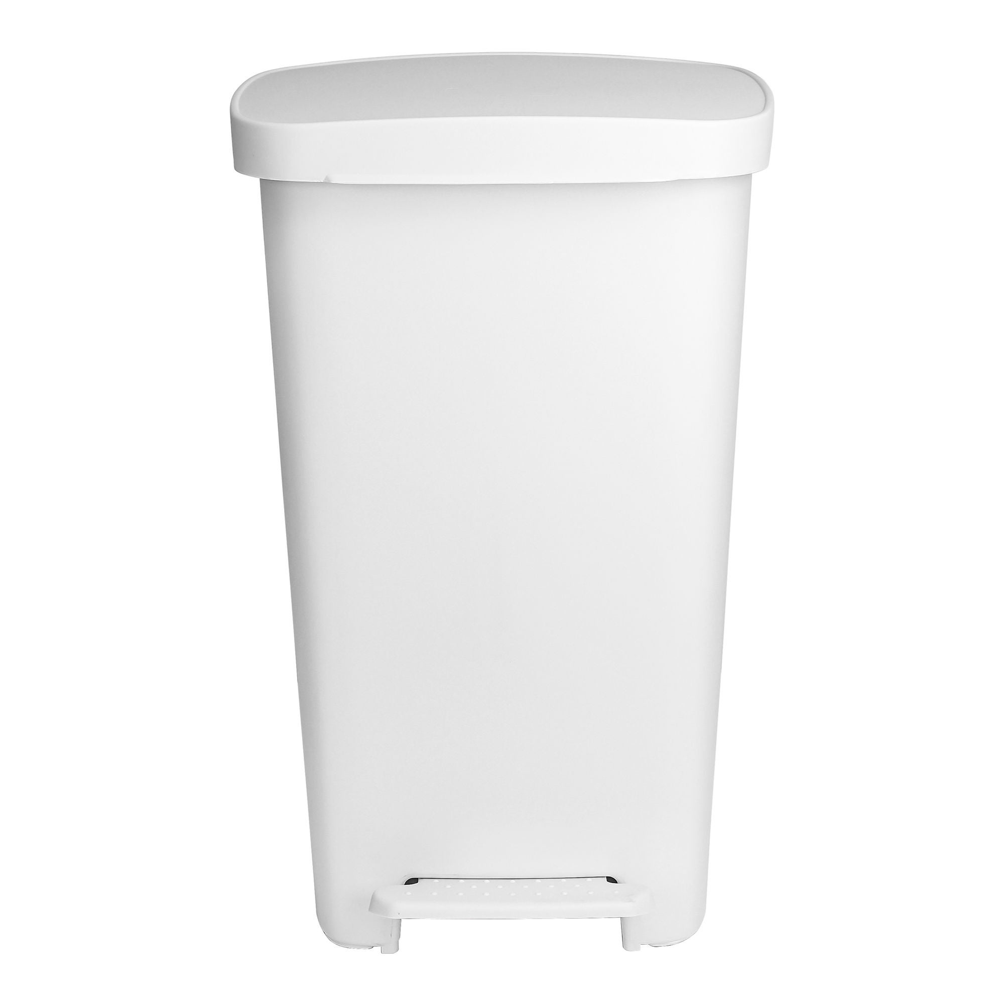 McKesson Waste Can with Step-On Pedal, White, 15.16 x 14.76 x 26.57 Inch