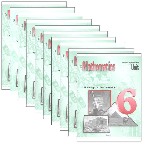 Ligth Math Christian Light Mathematics LightUnit 601-610 Set Sunrise Edition