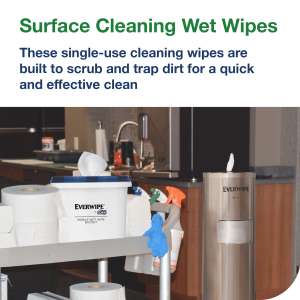 Tork, Everwipe Surface Cleaning Wet Wipe Jumbo Rolls,  900 Wipes/Container