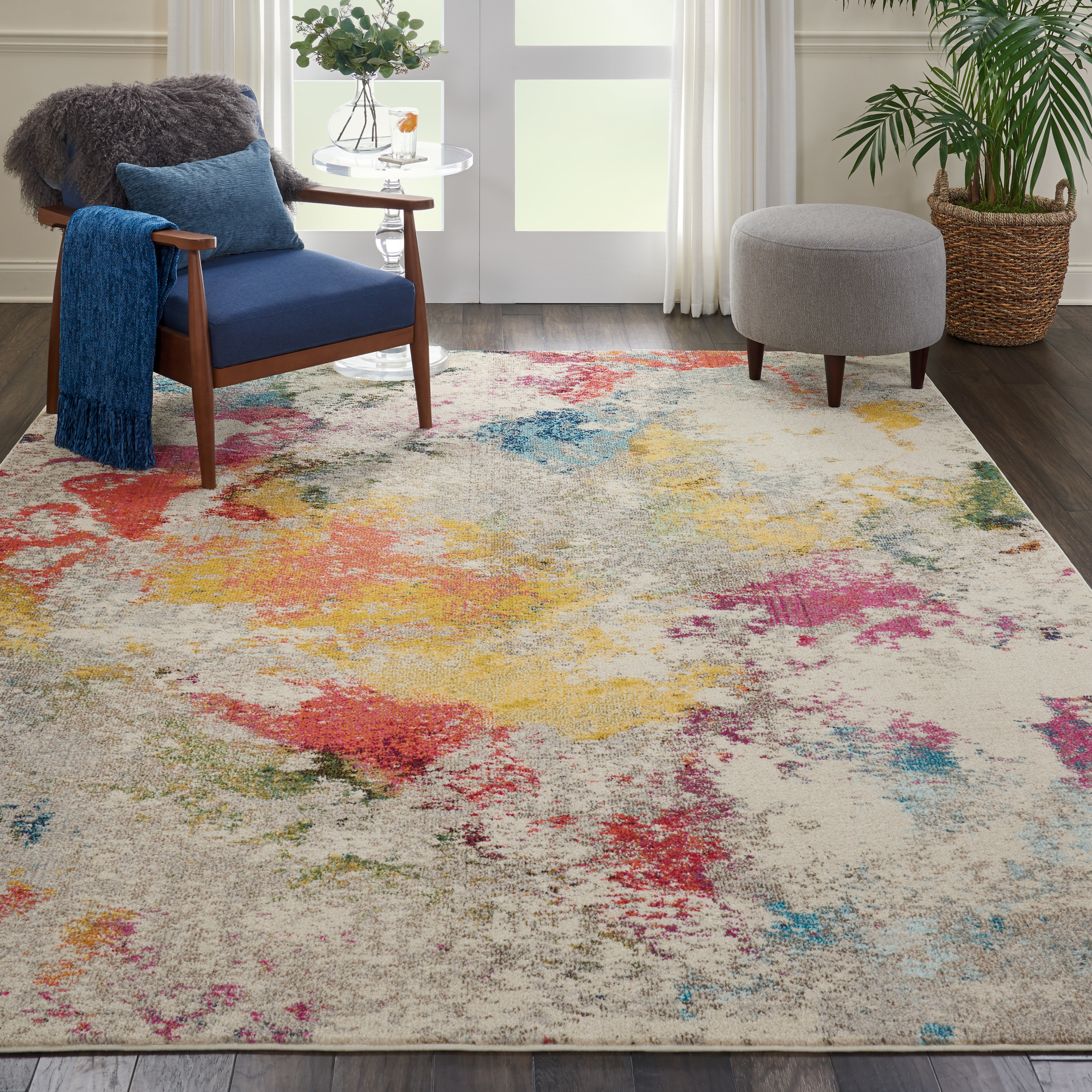 Nourison Celestial 9' x 12' Ivory Multicolor Modern & Contemporary Indoor Rug