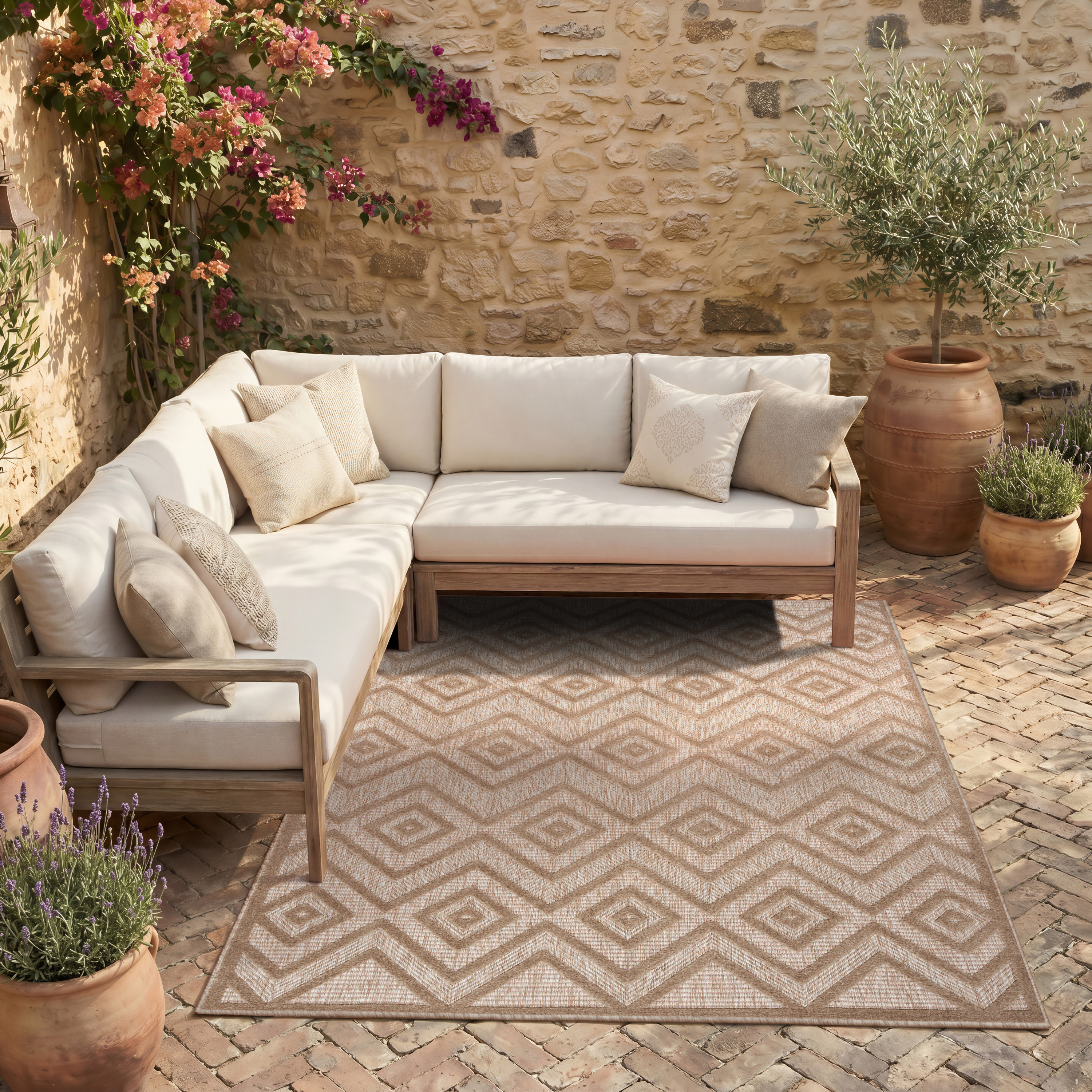 Nourison Versatile 4' x 6' Natural Beige Modern Rug