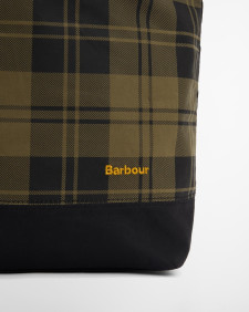 Mya Patchwork Tote Bag Black/Olive Check