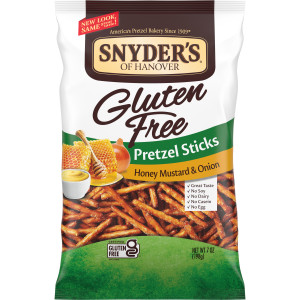 Snyder’s of Hanover® Gluten Free Pretzel Sticks, Honey Mustard and Onion, 7 Oz