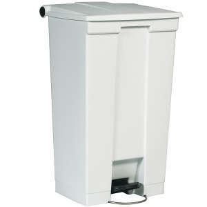 Rubbermaid Commercial, Legacy, Step-On, 23gal, Plastic, White, Rectangle, Receptacle