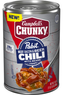 Pabst® Beef, Bacon & Beer Chili with Beans