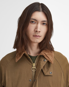 Peached Oversized Bedale Casual Jacket Dark Sand