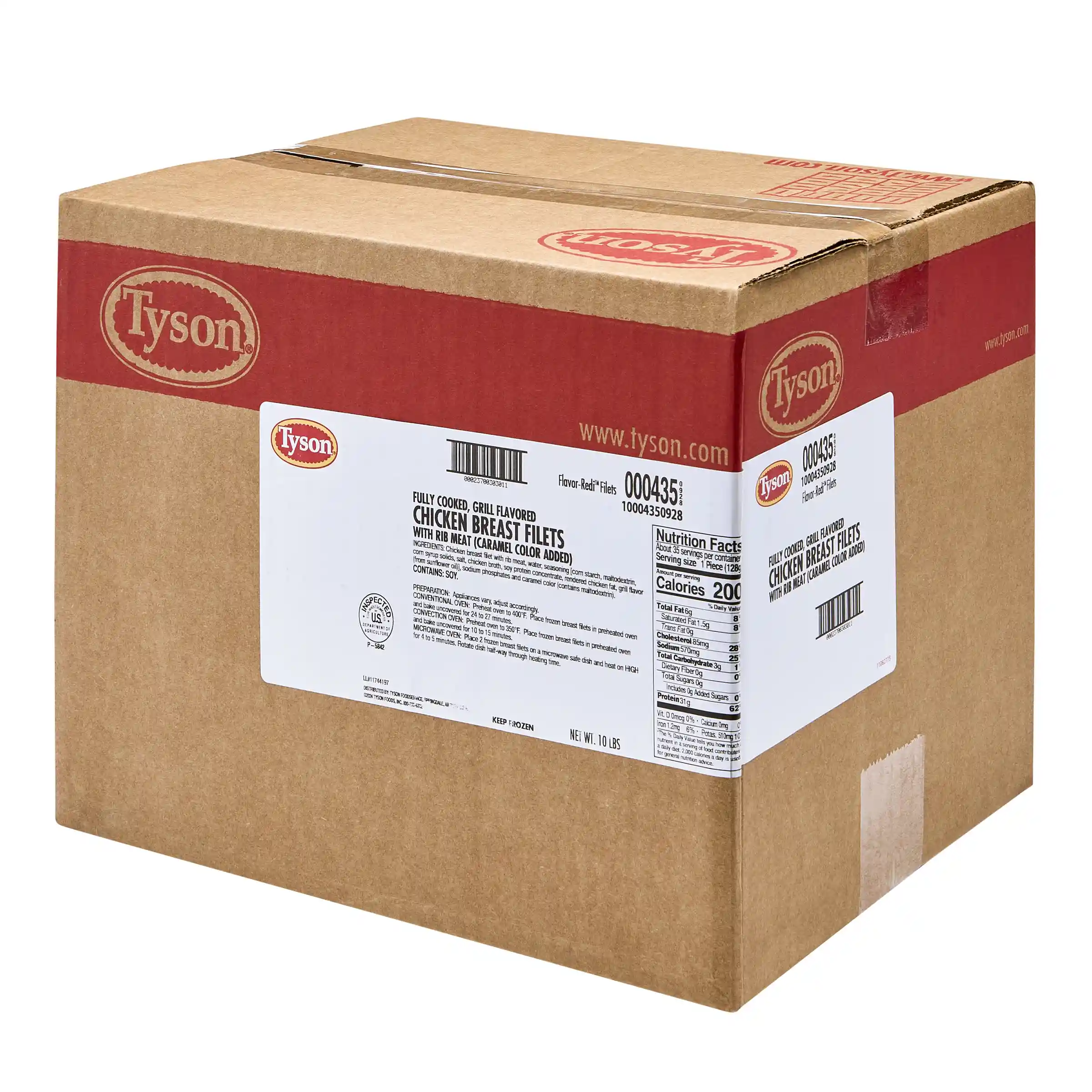 Tyson® Flavor-Redi® Fully Cooked Unbreaded Grilled Chicken Breast Filets, 4.5 oz._image_5