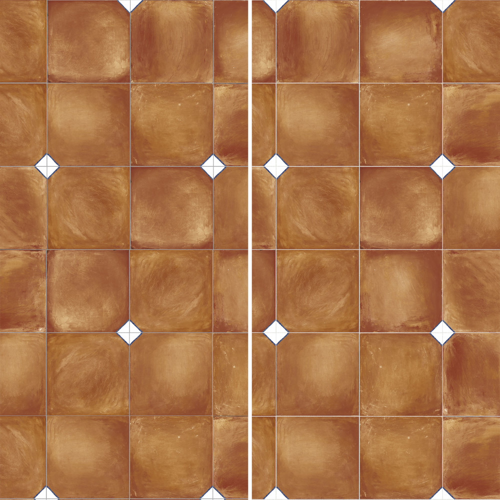 Sentier des Ocres Coin Blue 7-7/8 in. x 7-7/8 in. Porcelain Floor and Wall Tile