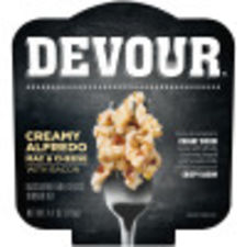 DEVOUR Creamy Alfredo Mac & Cheese with Bacon Dinner Kit, 4.1 oz Tray