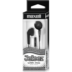 Jelleez&trade; Soft Earbuds with Mic, Black