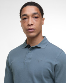 Polo Essential a maniche lunghe Bluestone