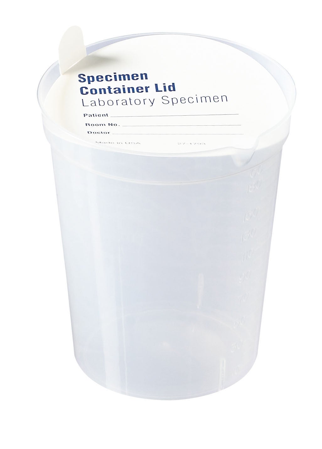 Specimen Container with Pour Spout, 180 mL